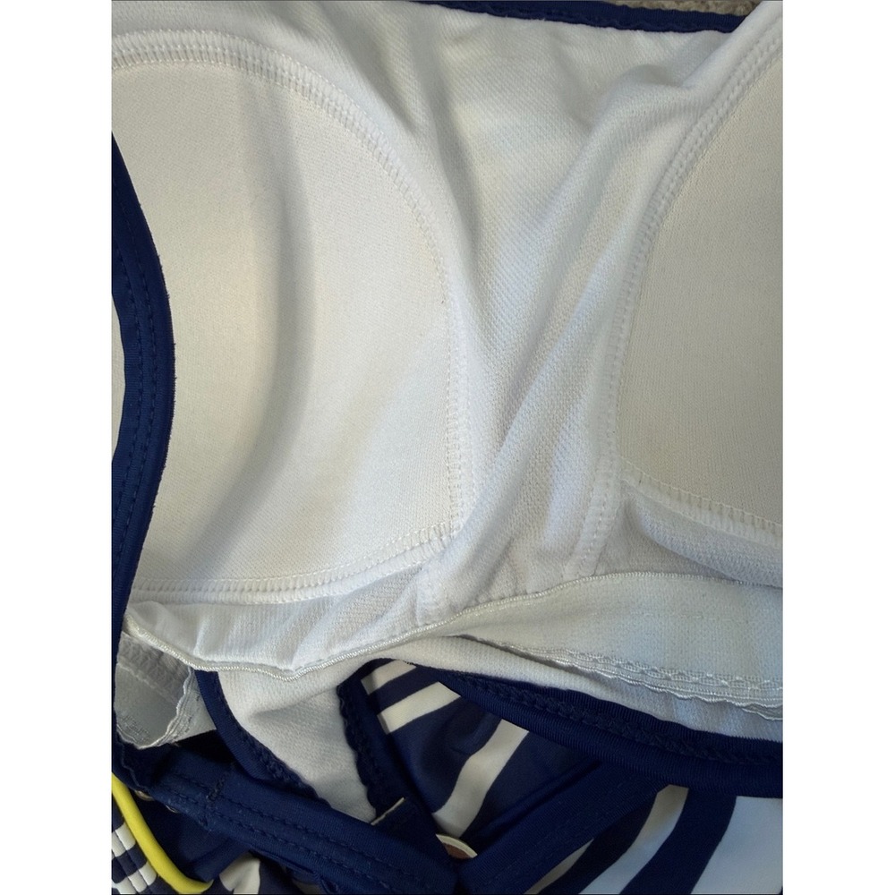 South Point Striped Tankini Swimsuit Set Blue White Size 10 - Picture 4 of 6